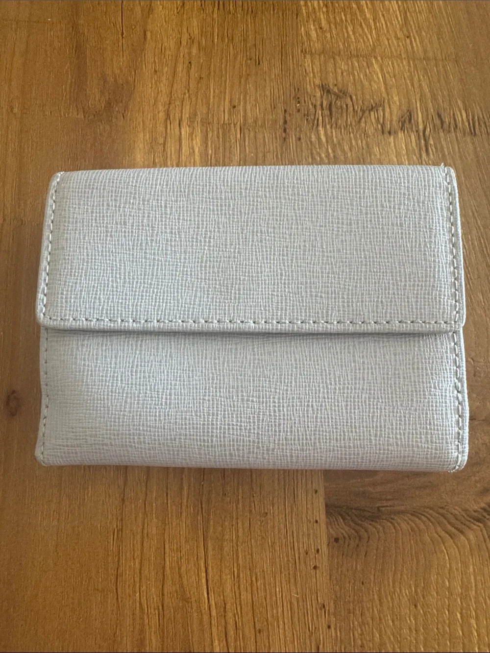 Furla  Textured Leather Card Case with Gold Logo